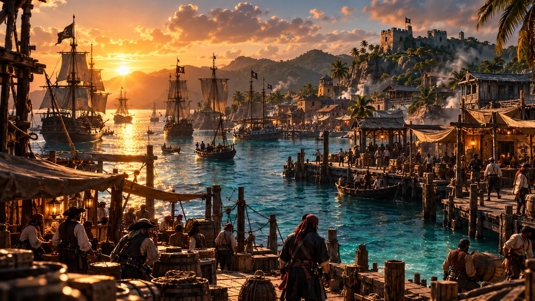 Port des Caraïbes au XVIIe siècle